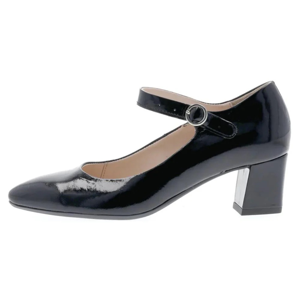 ARA Lynden Elegant Black Patent Leather Mary Jane Heels